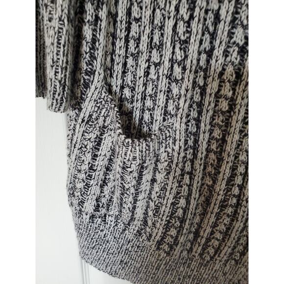 Thakoon Design Nation Gray Chunky Draped Wool Cardigan Sweater, Size Medium - Picture 4 of 11